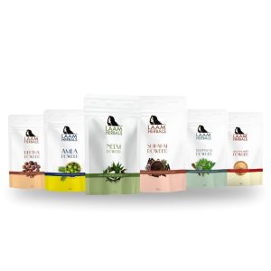 Laam Amla, Reetha, Shikakai, Bhringraj, Neem & Multani Mitti Powder | Results in One Wash | Long, Strong & Natural Hair (6X100 g)