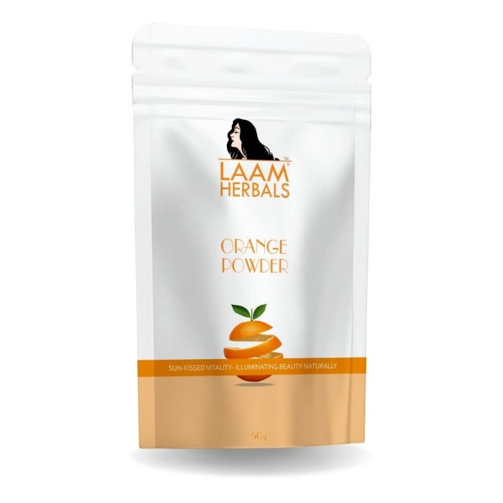 Laam Herbals Orange Peel Powder | Shade-Dried | Vitamin C & B6 | Anti-Acne, Oil Control, Brightens Skin, Even Toning, Skin Elasticity & Anti-Aging | Pure & Natural (100 g)