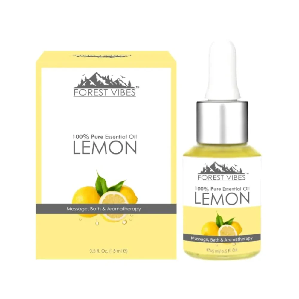 Laam Herbals Lemon Essential Oil | For Massage, Bath & Aromatherapy | "Rejuvenate Your Mind, Body, and Soul - Naturally"