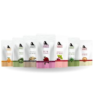 Laam Herbals Organic Beetroot, Rose Petal, Orange Peel, Multani Mitti, Aloe Vera Leaf, Neem Leaf & Sandalwood Powder For Natural, Flawless, Spotless, & Glowing Skin
